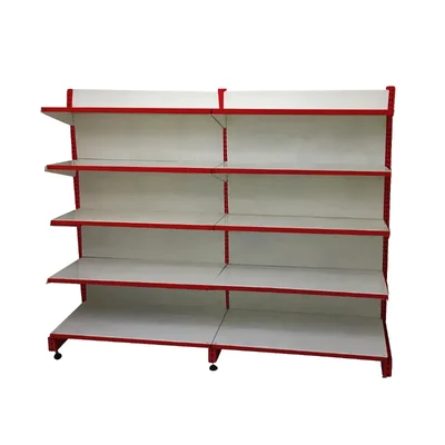 Ironic 6 feet x 3 feet 5 Shelves Slotted Channel Display Rack/Wall Rack For Multipurpose Uses (Set Of 2)