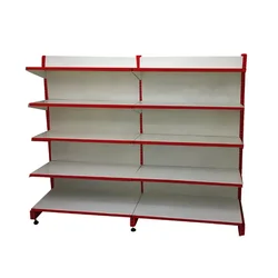 Ironic 6 feet x 3 feet 5 Shelves Slotted Channel Display Rack/Wall Rack For Multipurpose Uses (Set Of 2)