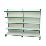 Global 6 feet x 3 feet 5 Shelves Slotted Channel Display Rack/Wall Rack For Multipurpose Uses (Set Of 2)
