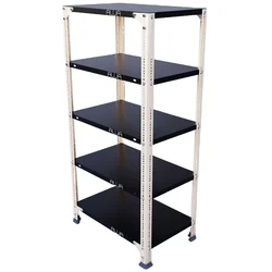 ALIJA 48 x 23 x 15 Inches 5 Shelves Multipurpose Storage Rack With Accessories(Gauge-24 gauge shelves, 18 gauge angle,Color-Black)