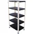 ALIJA 48 x 23 x 15 Inches 5 Shelves Multipurpose Storage Rack With Accessories(Gauge-24 gauge shelves, 18 gauge angle,Color-Black)