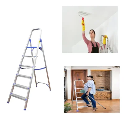 Premium Quality Aluminium Pro 5 Step and 1 Platfrom Ladder With 5 Years Warranty