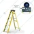 Vishwakarma 5 Steps FRP (Fiberglass) 1.82 m Single Sided Self Supporting Ladder Including Tool Storage Platform at The Top