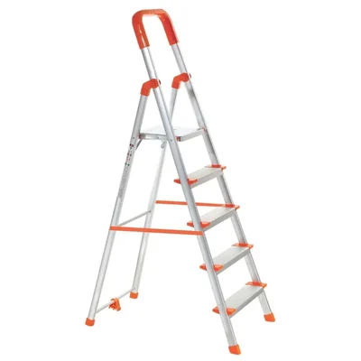 ProHome 5 Steps Anti Slip Shoes Foldable Aluminium Ladder (AQ-LAD-05) - 5 Years Warranty