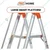 ProHome 5 Steps Foldable Aluminium Ladder With Hand Railing (LAD-WR-05) - 5 Year Warranty