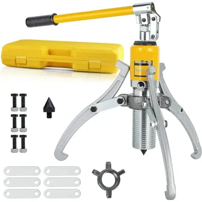 Breeze 5-Ton 3-in-1 Hydraulic Bearing Gear Wheel Puller Pump Machine with Integral Jaws