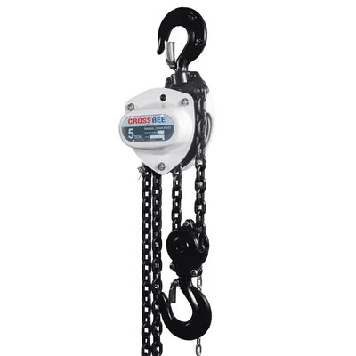 Crossbee 5 ton Chain Pulley Block- 4 Meter Lifting Height & 10 mm Load Chain- Double Fall (Warranty - 6 Months)