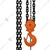 Crossbee 5 Ton Chain Pulley Block With 10 mm Dia Load Chain-Double Fall (Warranty-6 Months)(Size-3 Meter)