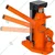 Heavy Duty 5-ton Hydraulic Toe Jack with Threaded Safety Locknut for Heavy Machine Lifting, 380 mm Maximum Lifting Height.