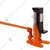 Heavy Duty 5-ton Hydraulic Toe Jack with Threaded Safety Locknut for Heavy Machine Lifting, 380 mm Maximum Lifting Height.