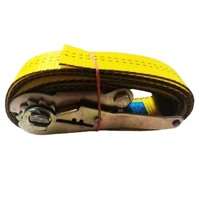 Heavy Duty 5 ton Capacity 10 Meter Length & 50 mm Thickness Polyester Ratchet Cargo Lashing Belt
