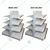 Premium Quality 8 Shelves (5 x 3 Feet) Center/Double Sided Gondola Rack Of One Main Unit and One Add On Unit