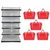 Premium Quality 6 Shelves (7 x 3 Feet) Display Rack With 25 Liter 5 Piece Shopping Basket Combo