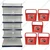 Premium Quality 6 Shelves (7 x 3 Feet) Display Rack With 25 Liter 5 Piece Shopping Basket Combo
