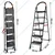 Premium Quality 6 Steps Foldable Ladder with Wide Steps & Anti-Skid Shoes