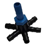 Air Oxi, 6 Way Connector With 1/2 "(16 mm) Inlet Nipple for Use With 1/2"(16 mm) AirOxi Tube in Aquaculture (Pack of 10)