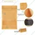 50 Pcs, 600gm Brown Reusable Octagonal Stand up Zip Lock Storage Pouch with Transparent Window
