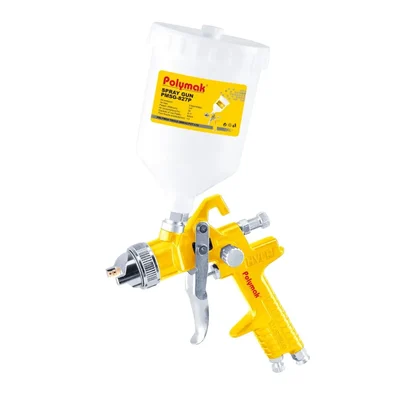 POLYMAK 600ml 1.4mm Nozzle 43 PSI Professional Industrial High-Volume Gravity Feed Air Paint Spray Gun PMSG-827P