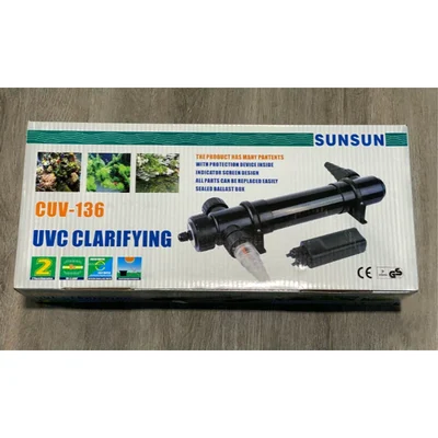 SUNSUN UV Clarifier Sterilizer for Aquarium - CUV-136, UV Lamp Aquarium Tool