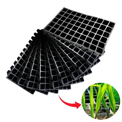 Siddhi 60 Cavities (Square Shape) Reusable Plastic Seedling Tray for Nursery and Gardening (Pack of 200 pieces)