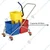 Bharti Multiclean 60 Liter Double Bucket Mop Wringer Trolley