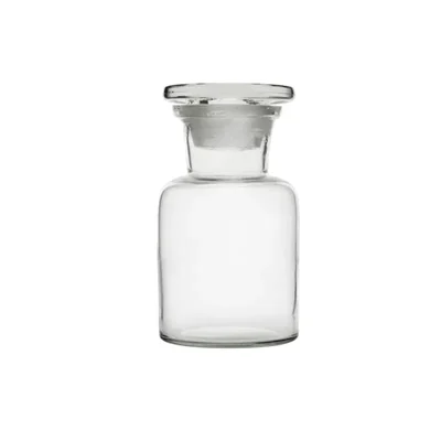 Cometek 60ml Chemicals Storage Narrow Neck Glass Stopper Soda Glass Reagent Bottle