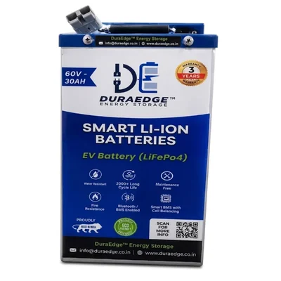 Premium Quality 60V 30Ah Smart Li-ion EV Battery (LiFePo4) - High Safety 2000+ Cycle Life Maintenance Free Smart BMS Battery