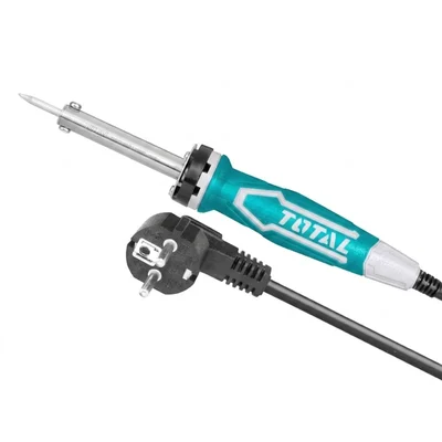 TOTAL 60W Electric Soldering Iron 220-240V Straight Tip with Support Stand Sliding Card TET1606