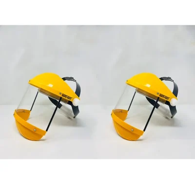 SAFEDOT Pack of 2 A Type Ratchet Face Shield 6 x 12 inch For Safety Purpose (SDV 15)