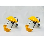 SAFEDOT Pack of 2 A Type Ratchet Face Shield 6 x 12 inch For Safety Purpose (SDV 15)