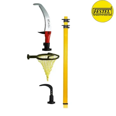 Festel Multipurpose Fiberglass Telescopic Pole of 6 to 18 feet with 3 Attachments