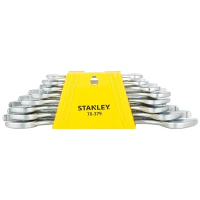 Stanley 8 pcs  6 - 22 mm Steel Double Open End Spanner Set (70-379)