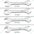 Stanley 8 pcs  6 - 22 mm Steel Double Open End Spanner Set (70-379)