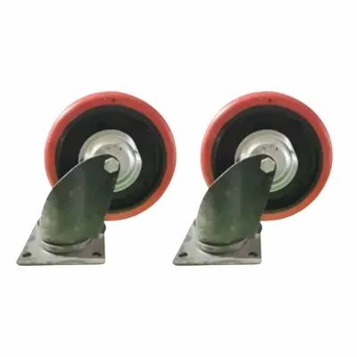 Suwas Trolley 2 Pieces 8 x 2 Inch Polyurethane 625 Kg Load Capacity Swivel Caster Wheel | 6 Month Warranty