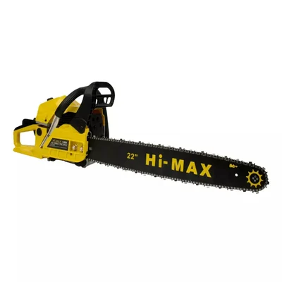 Hi-Max Heavy Duty 62-cc Petrol Operated Chainsaw with 550 mm Guide Bar for Cutting Tree and Logging Wood | IC-063A