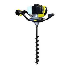 Kisankraft KK-PPDE-62, 2-stroke, 62 cc Earth Auger / Post hole digger with 4 inch Auger Bit