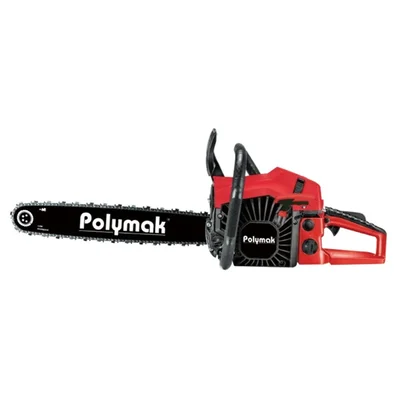 Polymak CM-GSC22-62MS, Red Series 62cc Petrol Chainsaw, 22-inch - High Performance