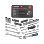 FORSAGE 62 Piece 1/4" Drive 6 Professional Metric Socket and Bit Tool Set, Cr-V (F-2622-5)