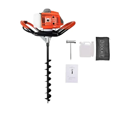 Heavy Duty 63 cc 2 Stroke Earth Auger / Post Hole Digger / Earth Drill Machine With 4 Inch Bit