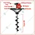 Greenleaf 63-cc 2-stroke Petrol Earth Auger / Post hole digger with 6 inch Auger Bit