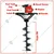 Greenleaf 63-cc 2-stroke Petrol Earth Auger / Post hole digger with 8 inch Auger Bit