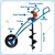 Greenleaf 63-cc Trolley Type Earth Auger with 10 inch Auger Bit