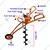 Heavy Duty 63-cc Trolley Type Single Wheel Earth Auger / Post hole digger with 6 inch Auger Bit