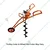 Heavy Duty 63-cc Trolley Type Single Wheel Earth Auger / Post hole digger with 6 inch Auger Bit