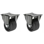 Heavy Duty 550 kg Load Capacity 2 pcs 2.5 inch (63 mm) Fixed Type Nylon Caster Wheel
