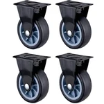 Heavy Duty 63 mm / 2.5 inch Pack Of 4 Fixed Type Plain Bore PU Caster Wheel