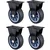 Heavy Duty 63 mm / 2.5 inch Pack Of 4 Fixed Type Plain Bore PU Caster Wheel