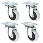 Heavy Duty 2.5 inch / 63 mm Pack Of 4 Swivel Type Single Ball Bearing PP Caster Wheel
