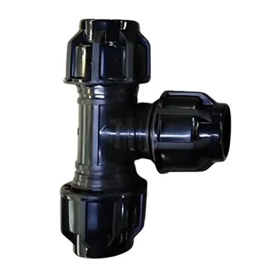 63mm 3 Way Tee Corner PP Compression Pipe Fittings Irrigation for Water Supply (Pack of 2)