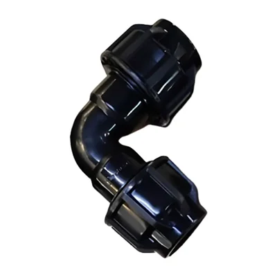63Mm Two Cap Plastic Comp Elbow-Quick Connector, High Pressure Resistance,  Irrigation Watering Fittings (Pack Of 2)